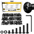 240 Pieces M6 Screw Nuts and Bolts Assortment Kit, 10.9 Grade Alloy Steel, Nuts and Bolts Button Head Socket Cap