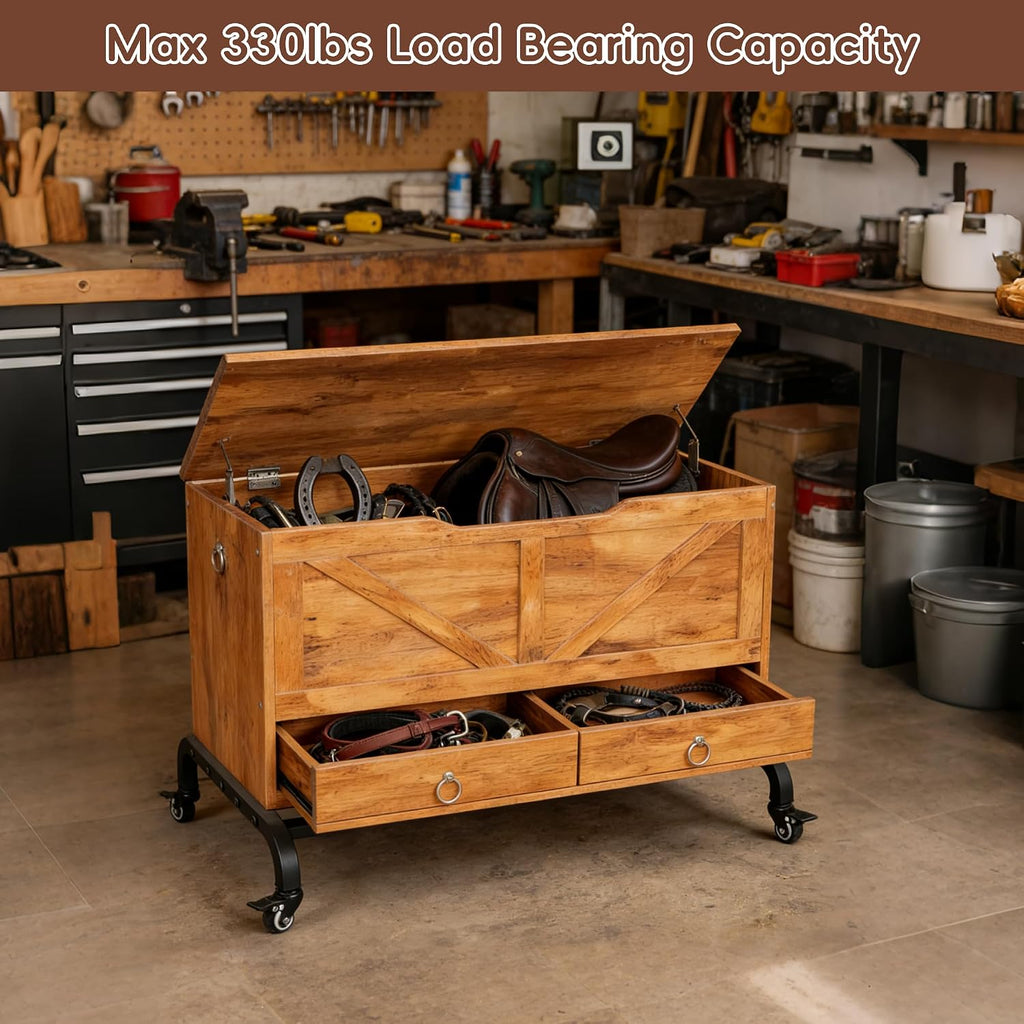 Tack Trunk Stand for Horse, 1" Metal Tubing, Max 330lbs Load Capacity