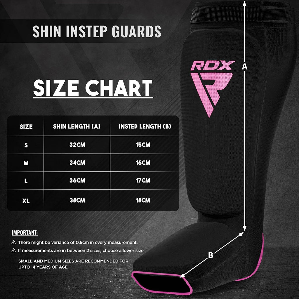 Shin Guards Kickboxing Muay Thai, SATRA Approved, MMA Leg Instep Protection Pads, Sparring Training Martial Arts