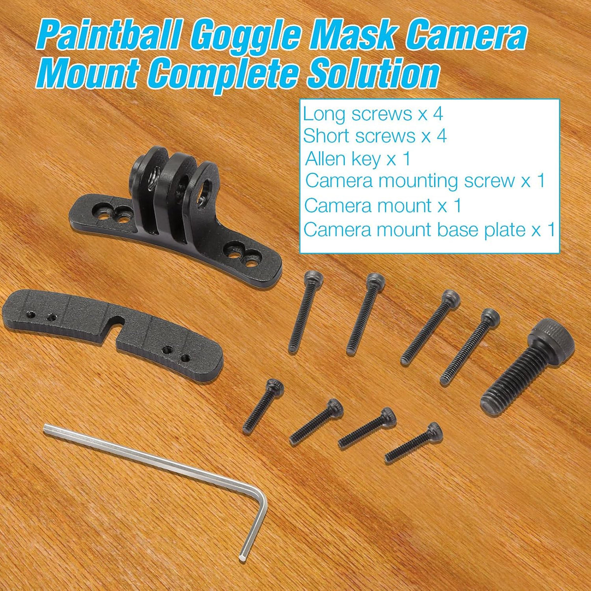 Goggle Camera Mount for Paintball Mask, Aluminum Paintball Mask Mount