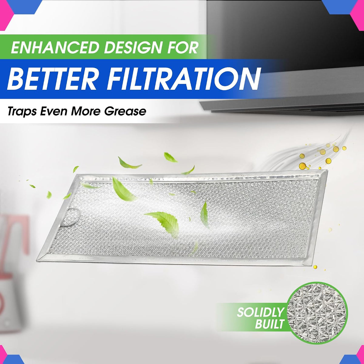 Bagean Microwave Filter 13" x 4.7" Fit's GE WB06X10288 Oven Grease Filters