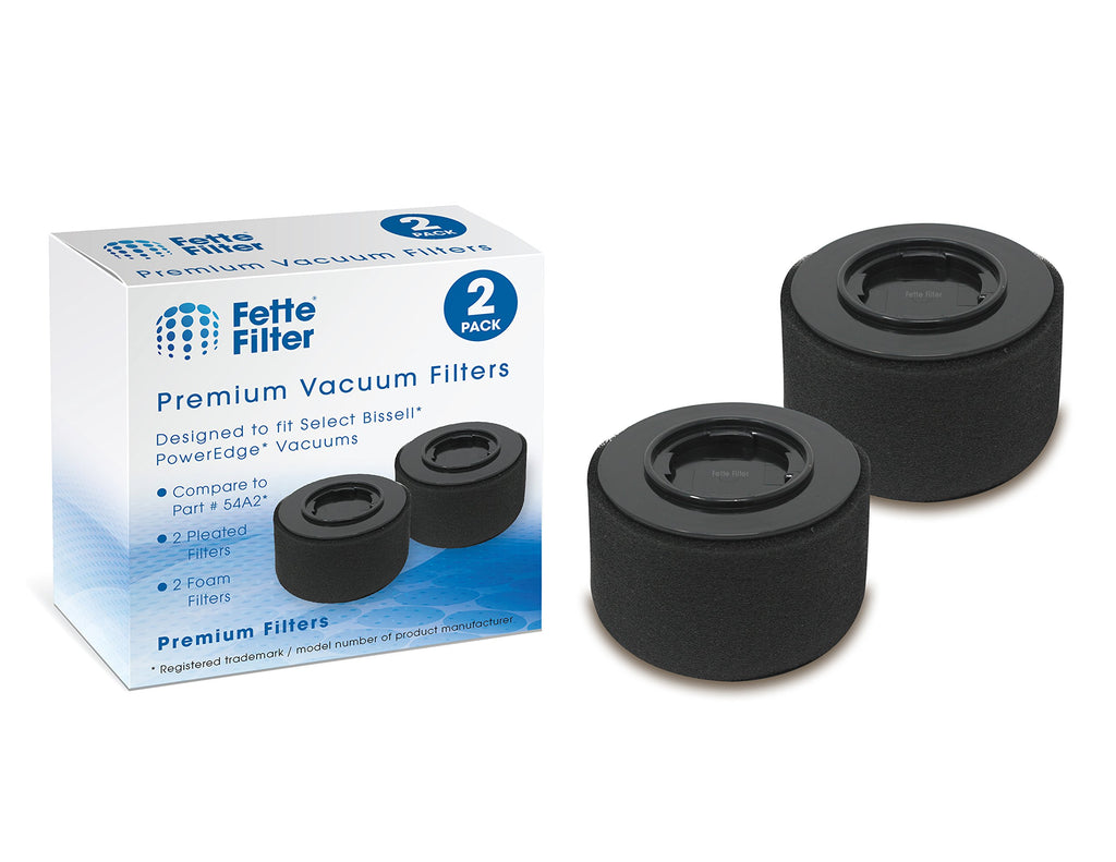 Fette Filter - Replacement Filter Pack Compatible with Bissell 54A2 for PowerEdge Hard Floor Vacuums. (2-pack)
