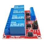 DIYables 4 Channel 5V Relay Module for Arduino ESP32 Raspberry Pi, 2 Pack