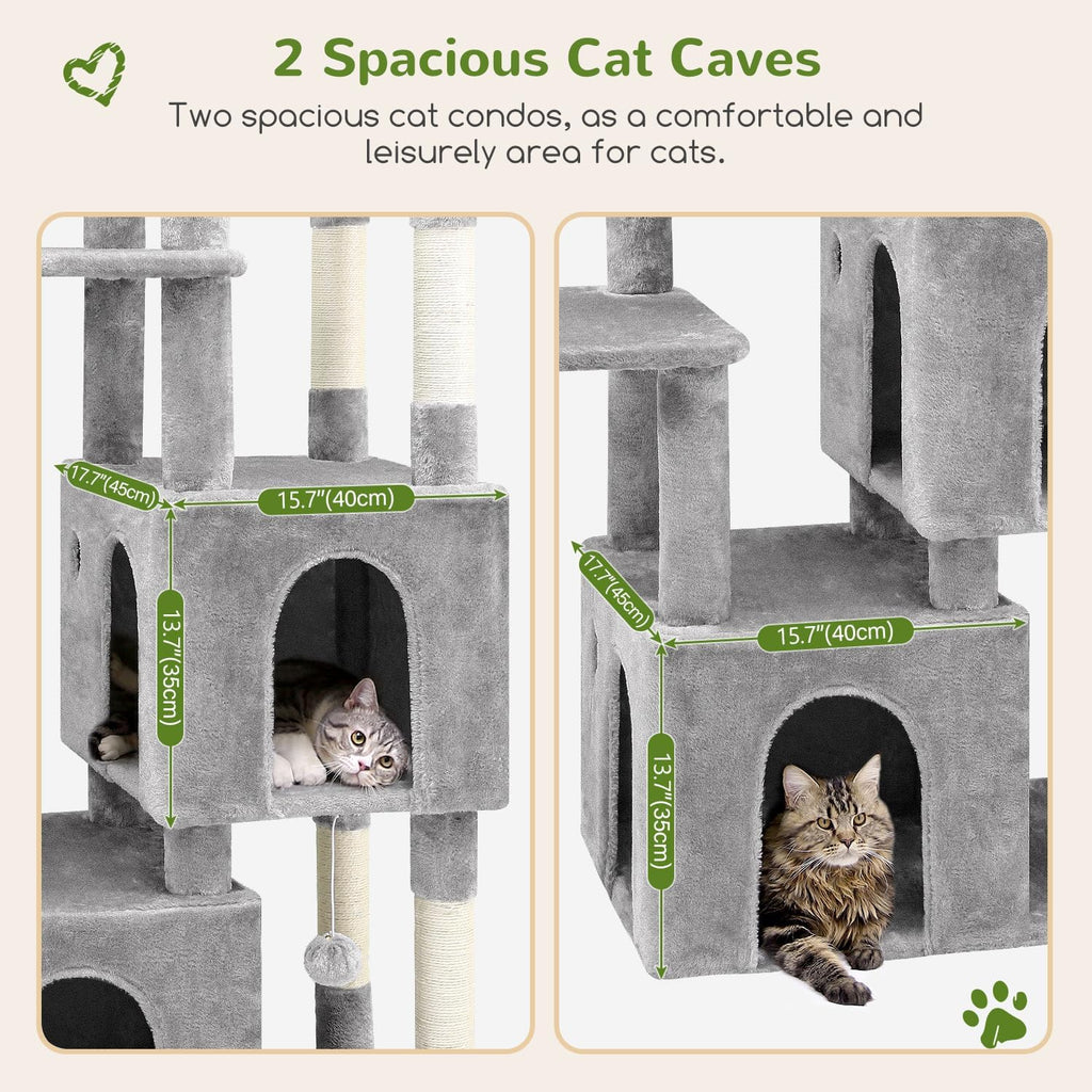 Cat Tower for Indoor Cats, Heavy Duty Cat Trees for Large Cats Adult Big Cats Maine Coon Cat Tree Tower with