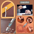 Leather Working Tools, Practical Leather Craft Kit with Carving Sewing Punching Cutting and Other Sanding Tools for