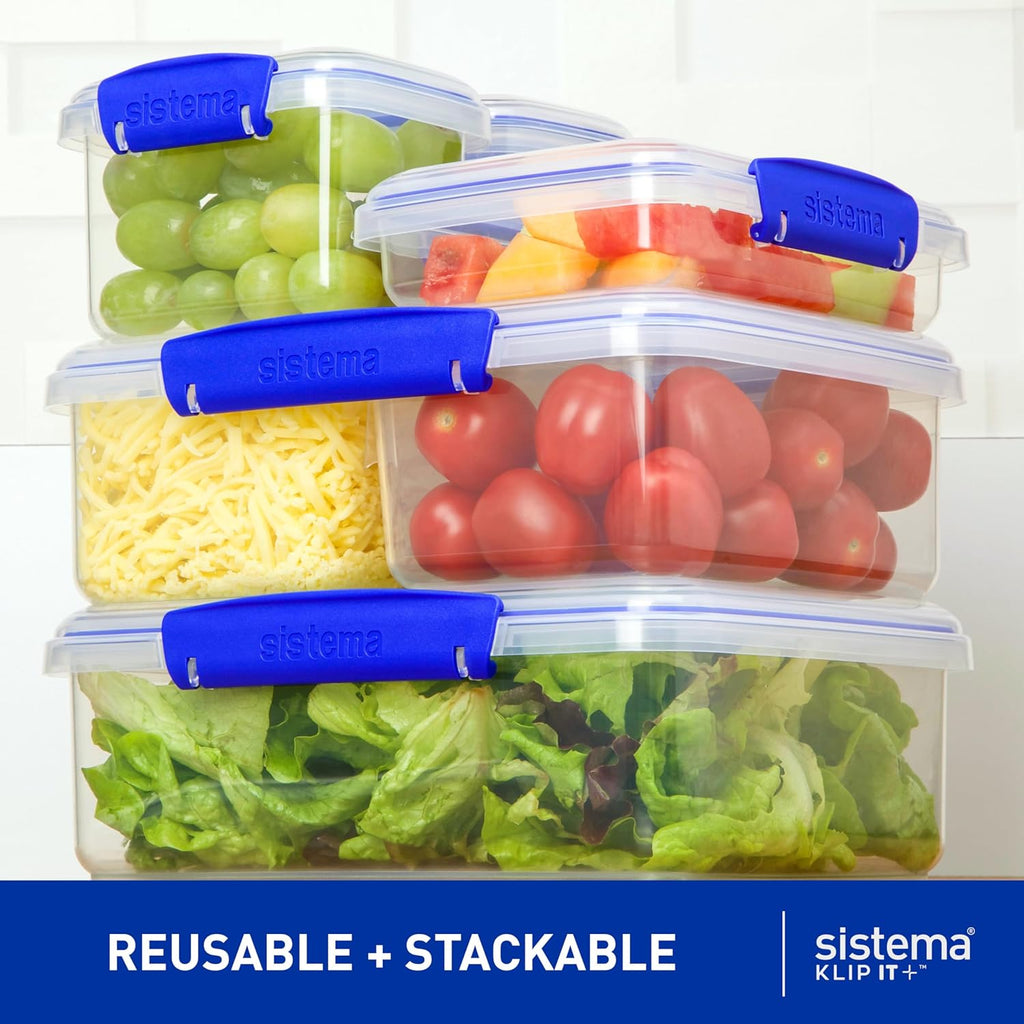 KLIP IT Large 7L Food Storage Container, Airtight & Stackable, Dishwasher, Freezer, & Microwave-Safe, BPA-Free