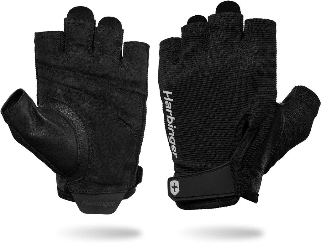 Power Gloves 3.0 - Durable Half Finger Weightlifting Gloves with Adjustable Wrist Closure, Breathable Leather Palm