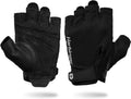 Power Gloves 3.0 - Durable Half Finger Weightlifting Gloves with Adjustable Wrist Closure, Breathable Leather Palm