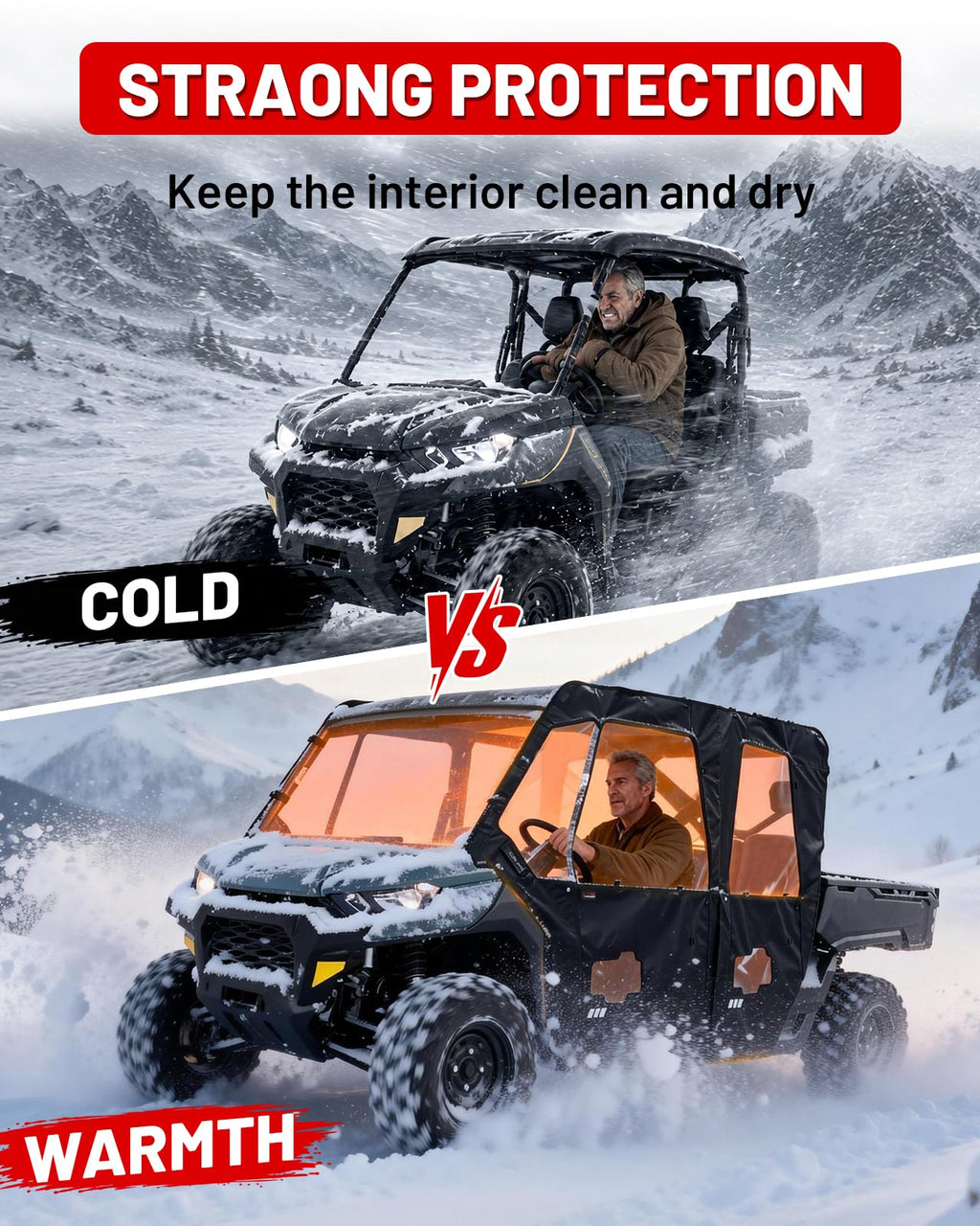 StarknightMT Soft Doors Compatible with Can Am Defender Max HD 7 8 9 10