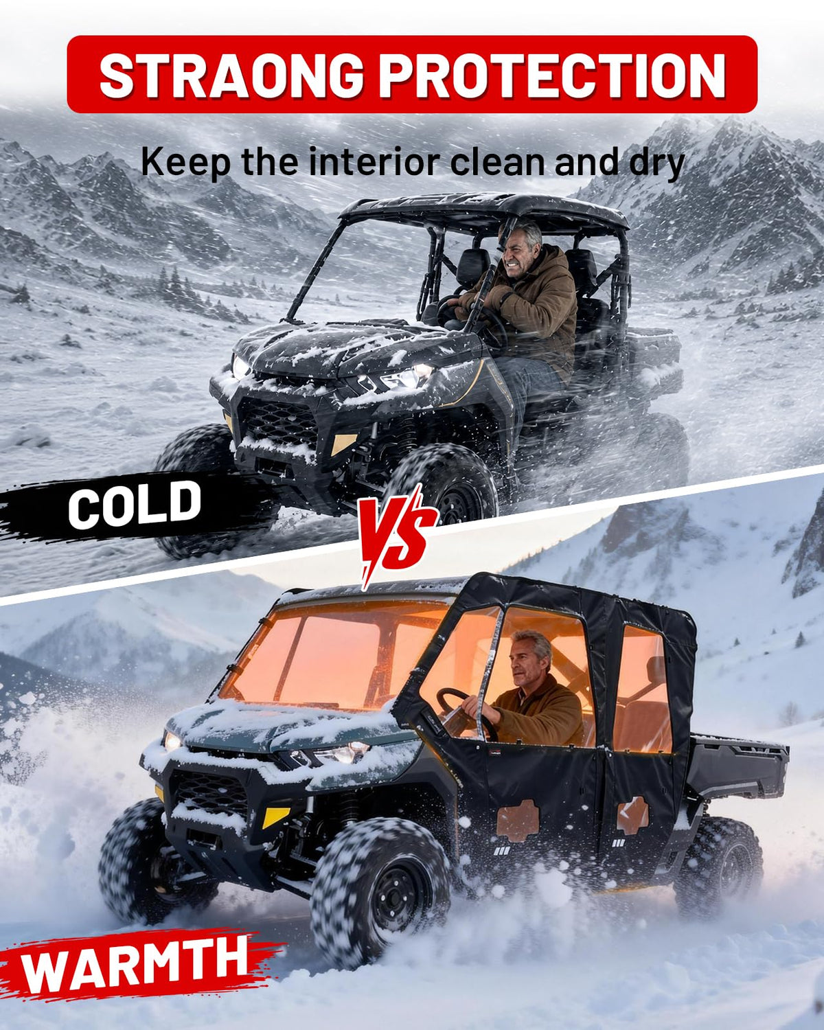 StarknightMT Soft Doors Compatible with Can Am Defender Max HD 7 8 9 10