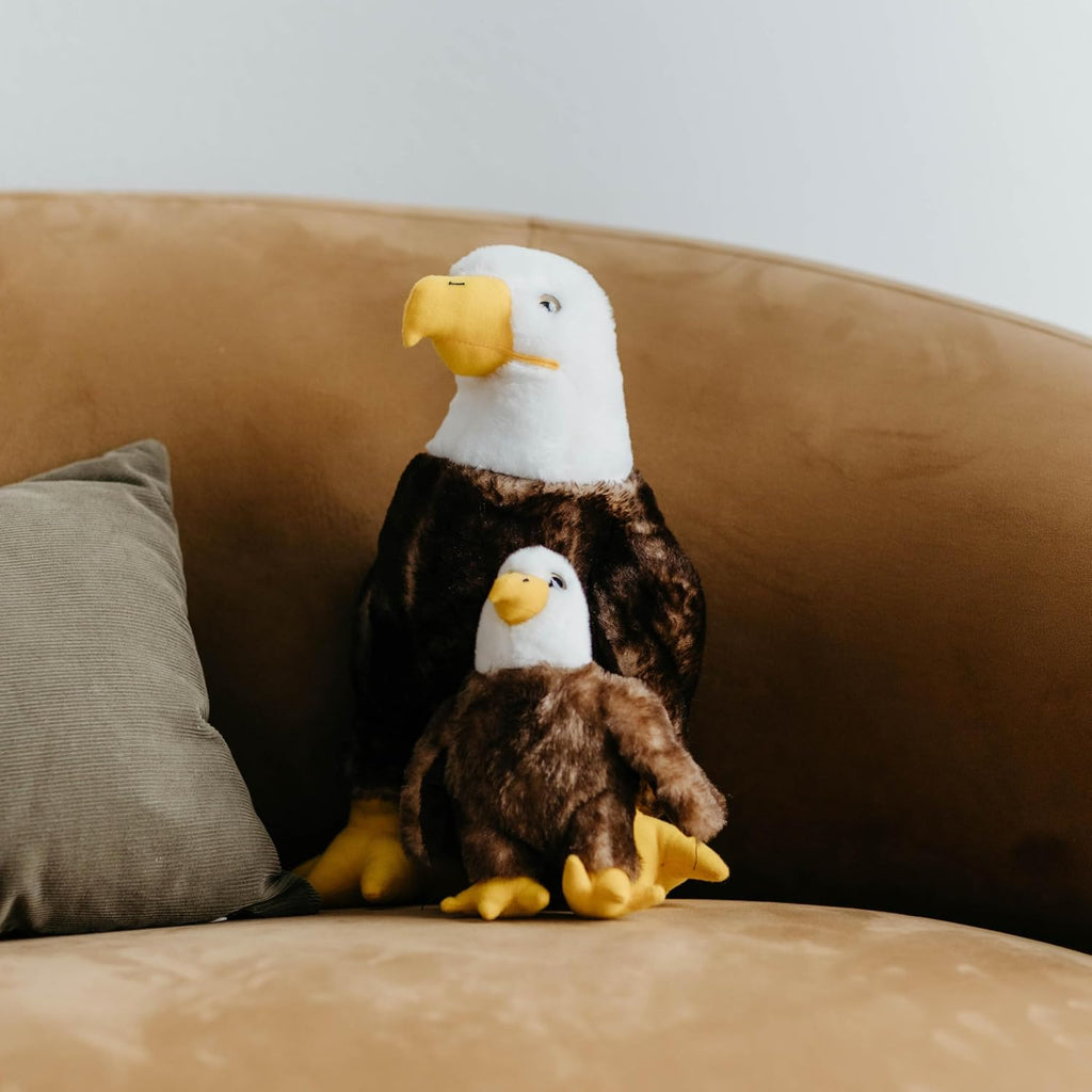 Bald Eagle Stuffed Animal Plushie, Gifts for Kids, Wild Onez Babiez Zoo Animals, Eagle Plush Toy 6 inches
