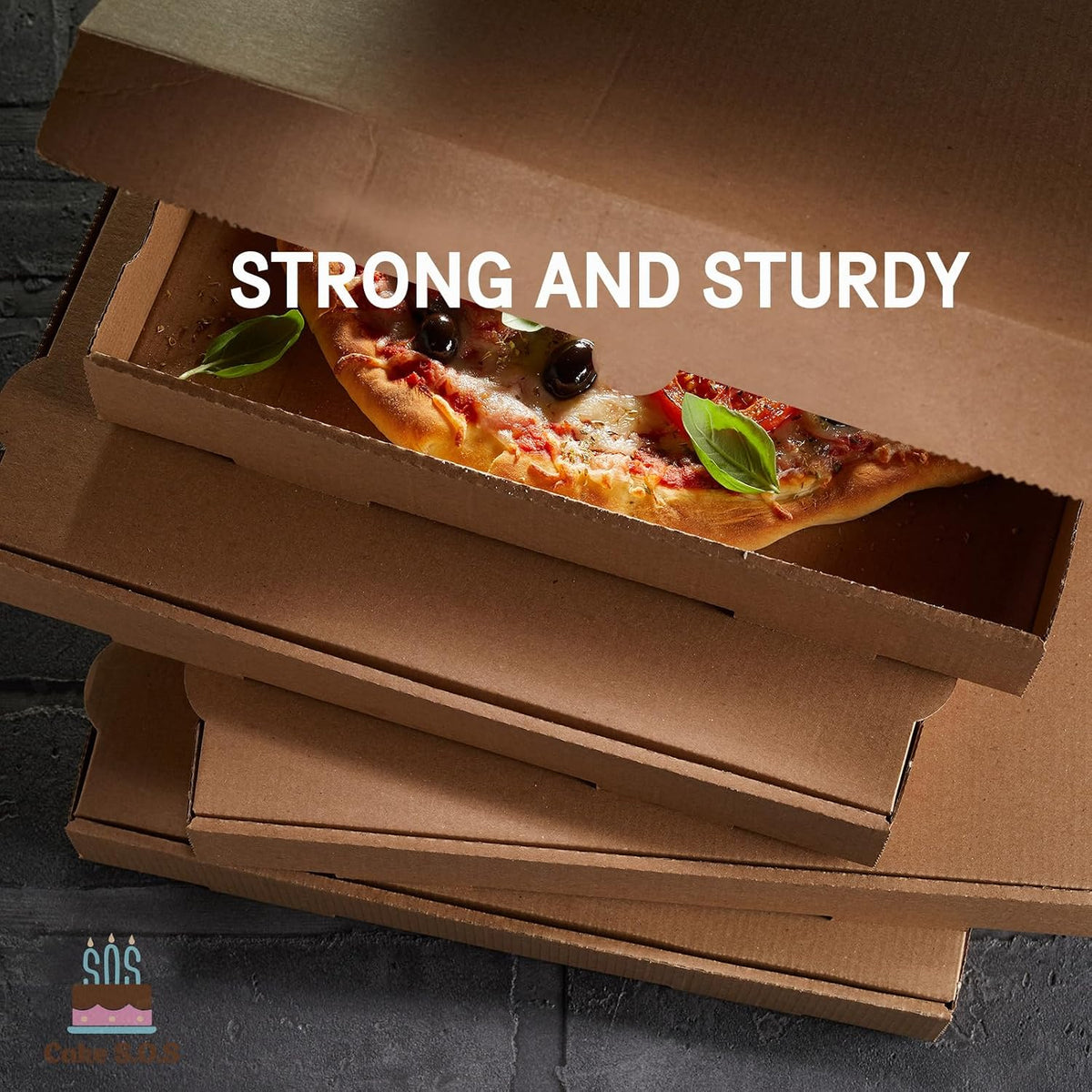12" x 12" x 1.75" Kraft Corrugated Cardboard Pizza Boxes (Pack of 12)