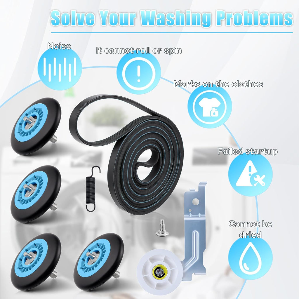 TOMOON DV45H7000EW/A2 DV42H5200EW/A3 Dryer Roller Kit fit for Samsung