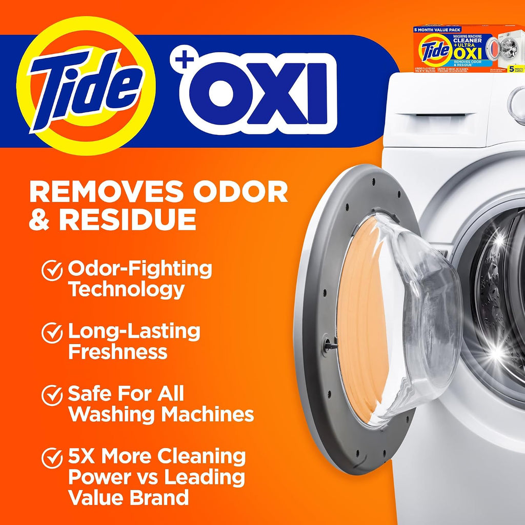 Washing Machine Cleaner with Oxi, Top & Front Load Washer Cleaner, Deep Cleaning & Odor Eliminator Washer Machine