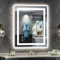 24x32 LED Bathroom Mirror, Dual Lit Anti-Fog Wall Vanity Mirror | 3 Color Dimmable, Memory Function, Shatter-Proof