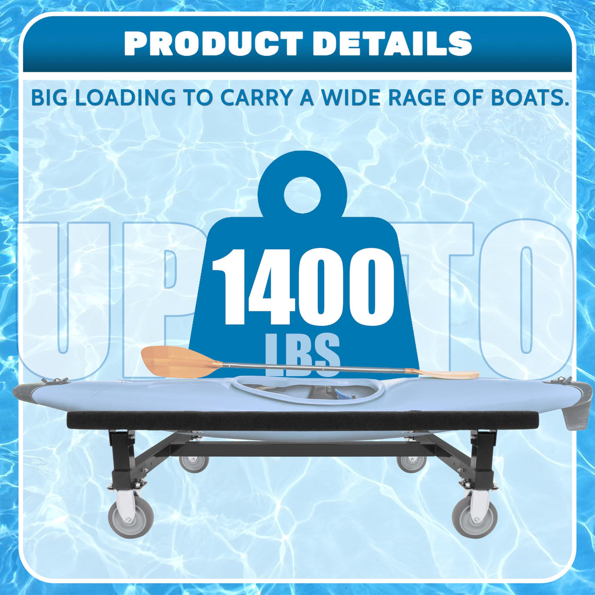 Watercraft Dolly Compatible with Jet Ski Stand Boat Sailboats