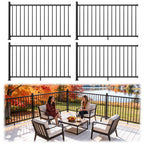 4-Pack 6ft.W x 42in.H Aluminum Deck Railing Kit,Modular Porch Railing