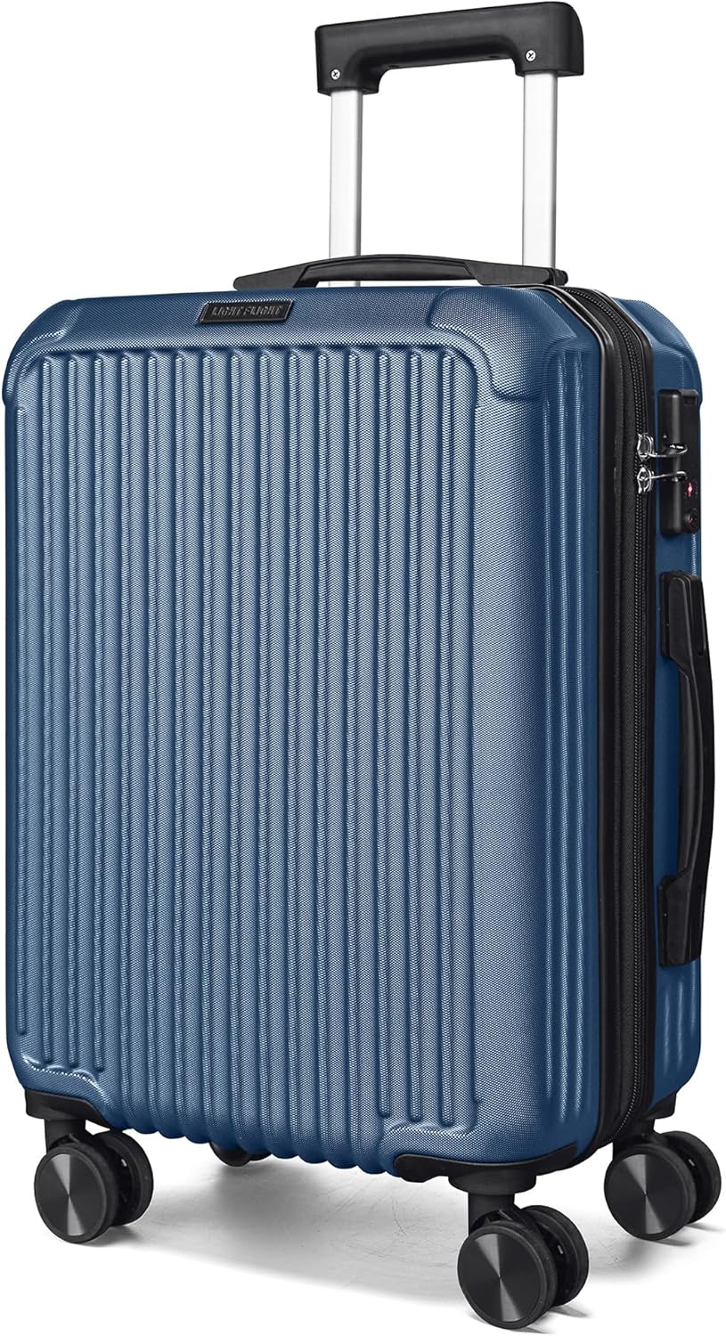 Carry On Luggage 22x14x9 Airline Approved, Durable Hard Shell Carry On Suitcases with Wheels, Expandable Hardside
