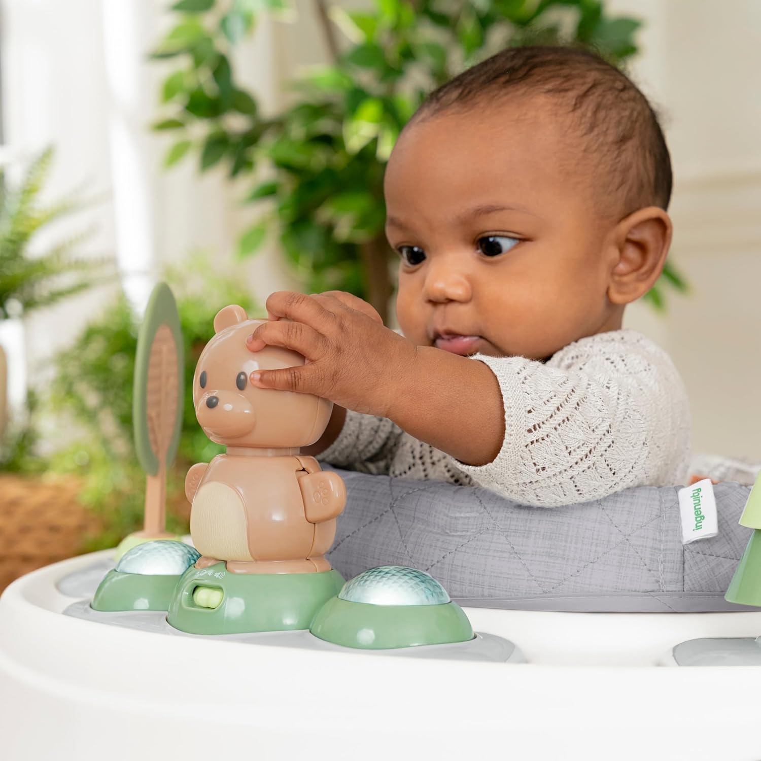 Spring & Sprout 2-in-1 Baby Activity Center Jumper and Table with Infant Toys - Ages 6 Months +, First Forest