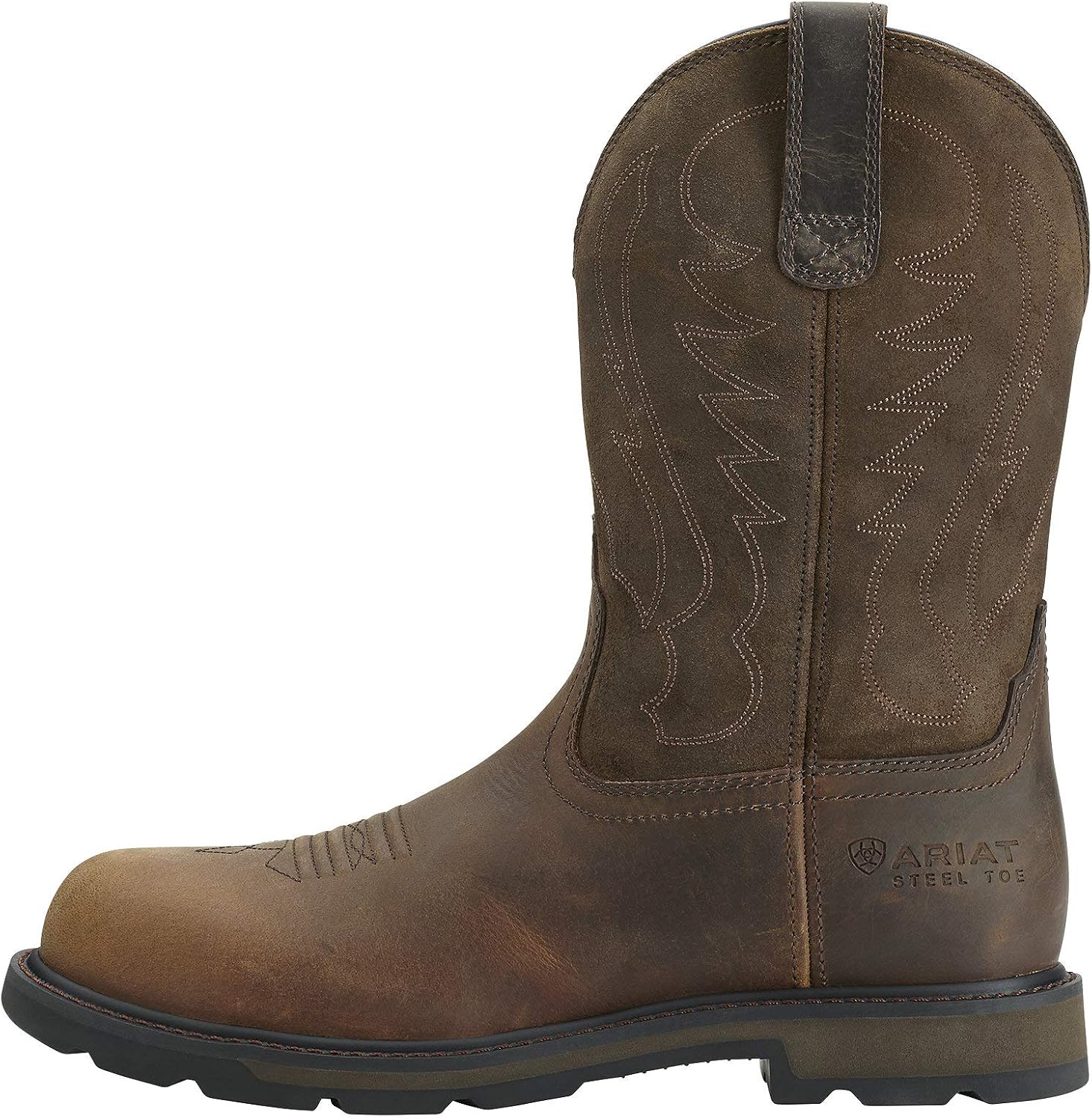 Ariat Groundbreaker Steel Toe Work Boot – Men’s Wide Calf, Western Work Boots