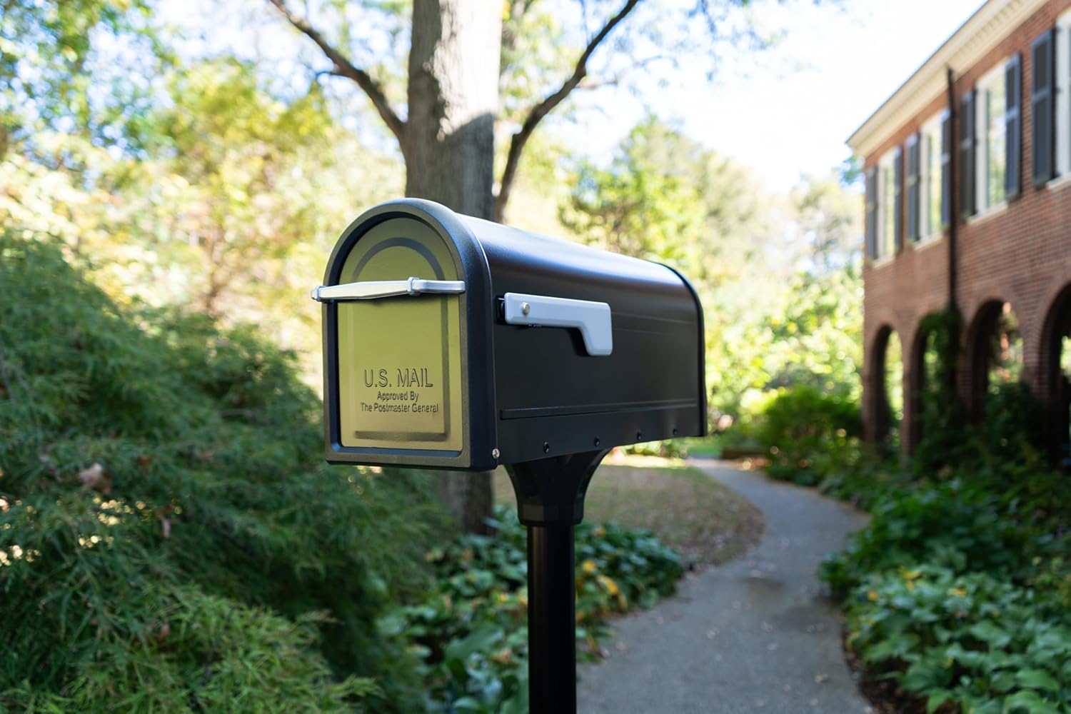 Chadwick Galvanized Steel Post Mount Mailbox, 8950B-10, Black, Medium Capacity | Galvanized steel build for outside