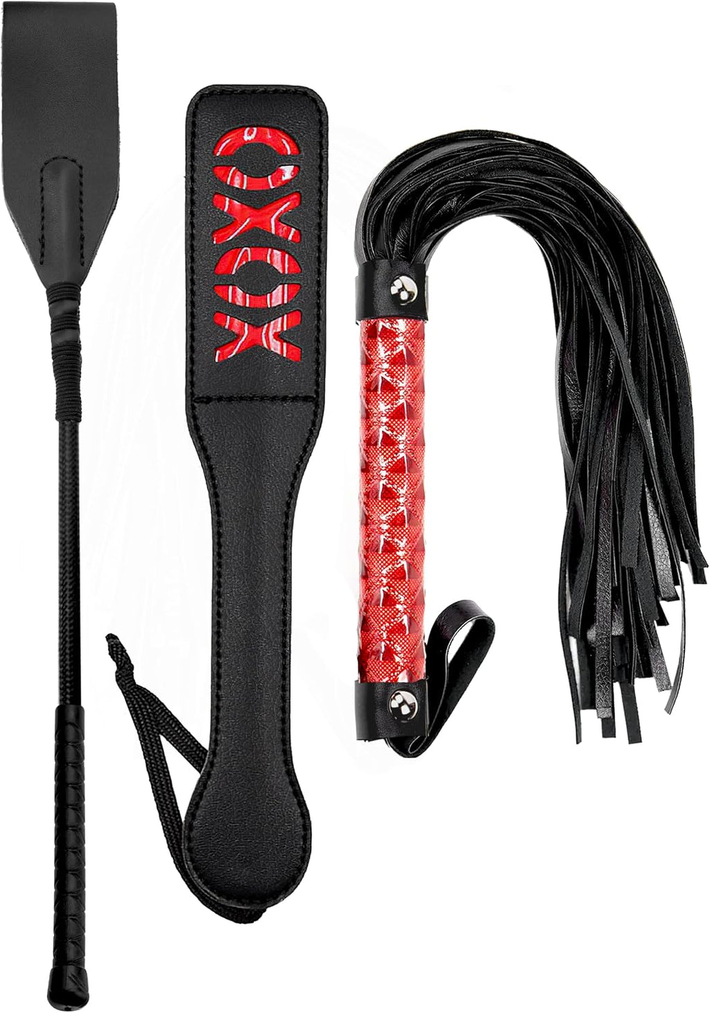 Red Whip 15" Crop 12" Crop 18" Kit Equestrian Whip Play Riding Crops Double Layer Crop