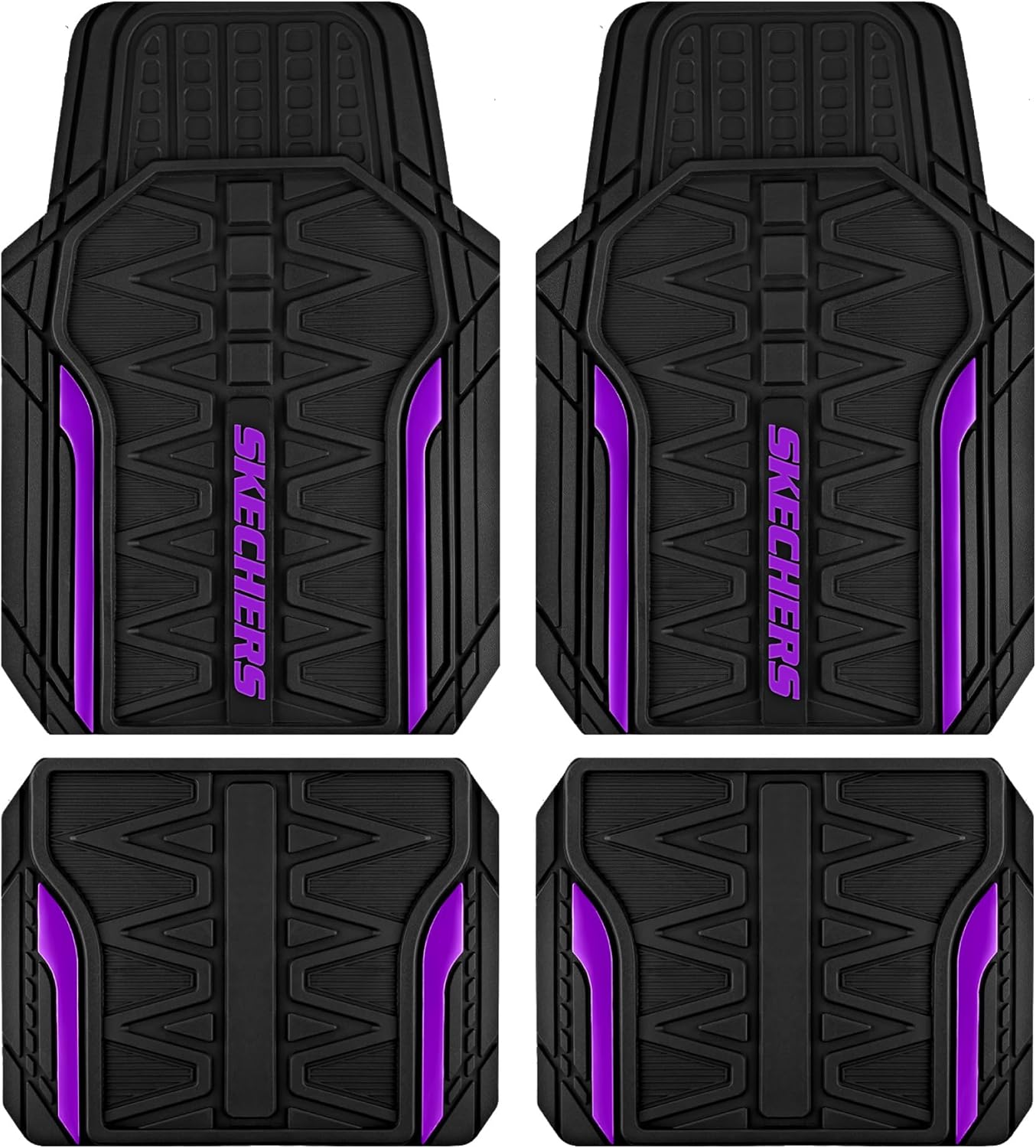 Car Floor Mats,Heavy Duty Rubber Car Mats Full Set,All Weather Floor Mats,Waterproof TrimTo Fit Universal Floor Liner