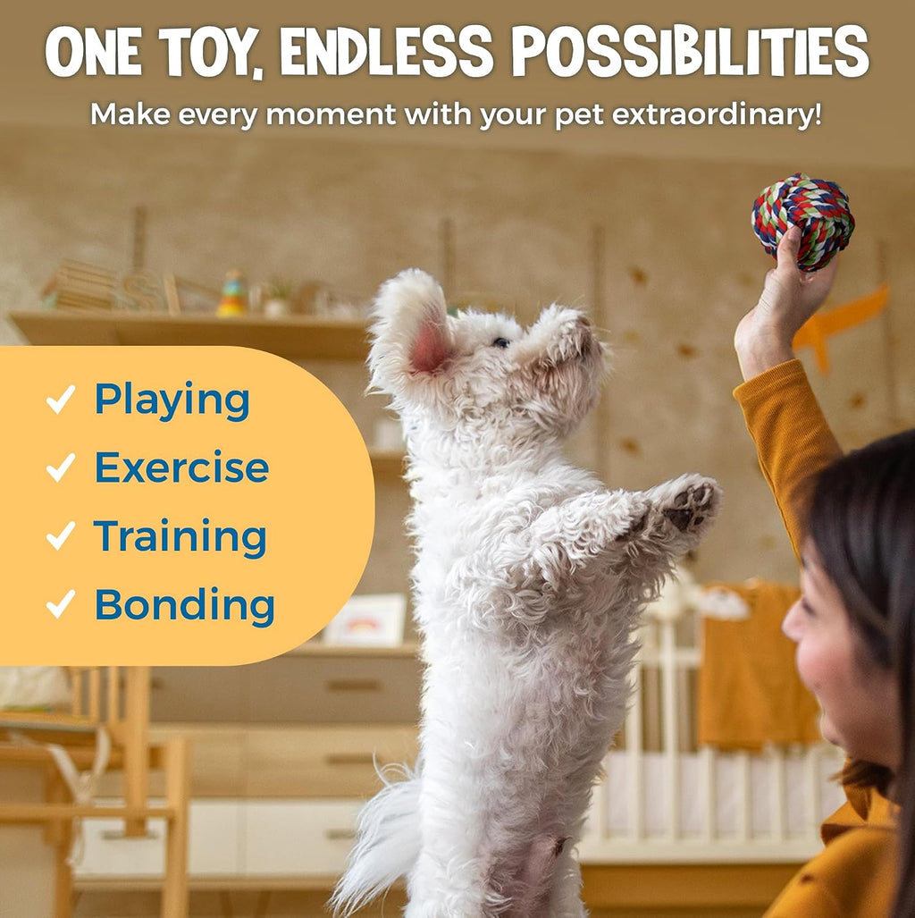 5-Pack Ferret Rope Chew Teething Toys, Puppy Chew Toys & Accessories for Cage, Machine-Washable Durable Cotton
