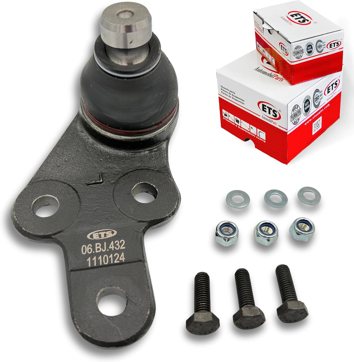 ETS 2Pc Front Lower Ball Joint Kit K500346, K500347 Fits 2016-2018 Ford Focus AWD, 2013-2019 Ford Escape
