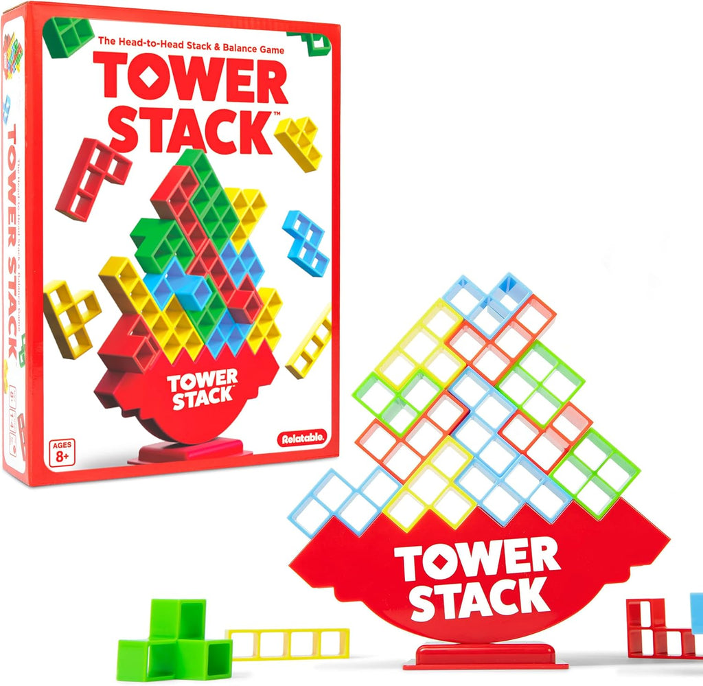 Tower Stack by Relatable - PAL Award 2025 Winner, Exciting Tower Game for Family Game Night, Building Toys for Kids