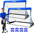 Poray Portable Soccer Goal Pop Up Soccer Net for Kids and Adults with 210D Oxford Fabric & Extra Stakes,Birthday Gift