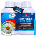 Deep Pour Epoxy Resin Kit. 2” Pours, Crystal Clear - 51 Oz | Bubble Free, UV Resistant & Food Safe Casting Resin