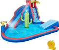Yaheetech Inflatable Bounce House, Blow Up Water Slide Park Castle for Kids Aged 3-10 w/Splash Pool, Water Cannon