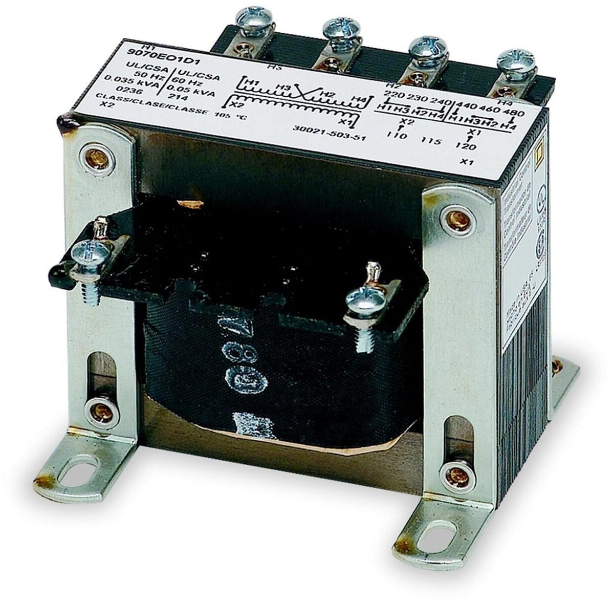 Square D 9070EO1D1 Control Transformer, 50Va, 2.50 In. H