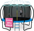 Trampoline Outdoor - Upsurge ASTM Certified Safe 8Ft 10Ft 12Ft 14Ft 15Ft 16Ft Recreational Trampoline for Kids and