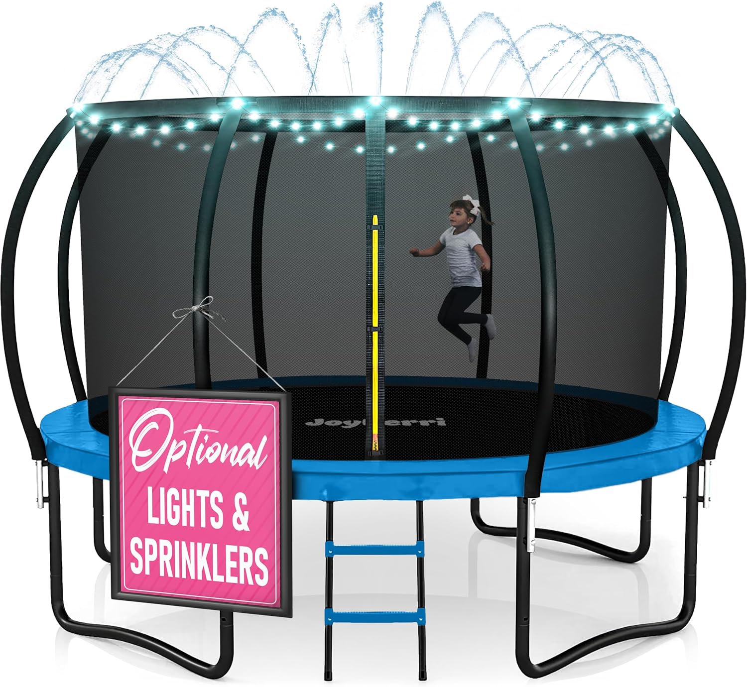 Trampoline Outdoor - Upsurge ASTM Certified Safe 8Ft 10Ft 12Ft 14Ft 15Ft 16Ft Recreational Trampoline for Kids and