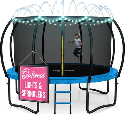 Trampoline Outdoor - Upsurge ASTM Certified Safe 8Ft 10Ft 12Ft 14Ft 15Ft 16Ft Recreational Trampoline for Kids and