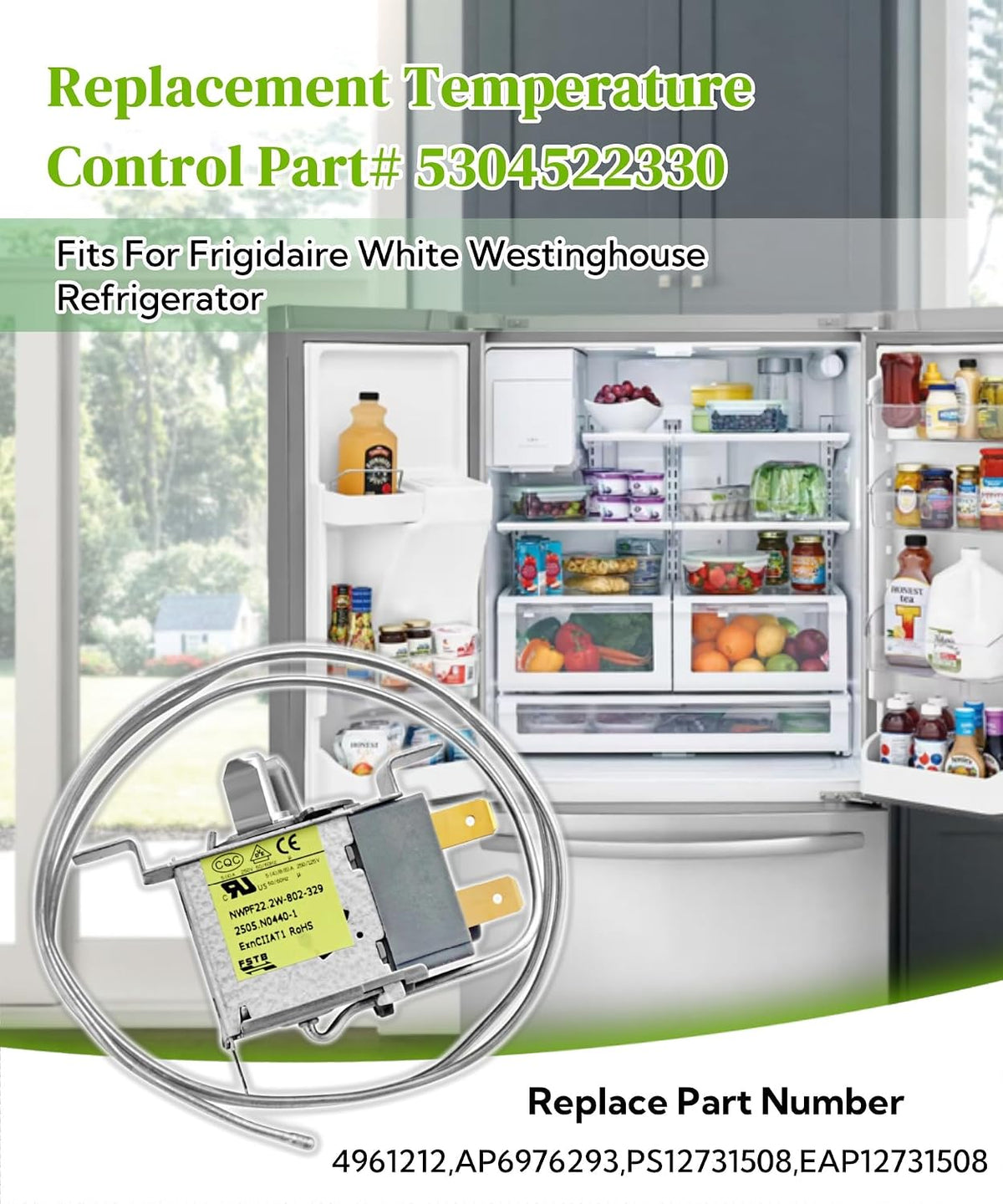 5304522330 Refrigerator Temperature Control Thermostat Replacement