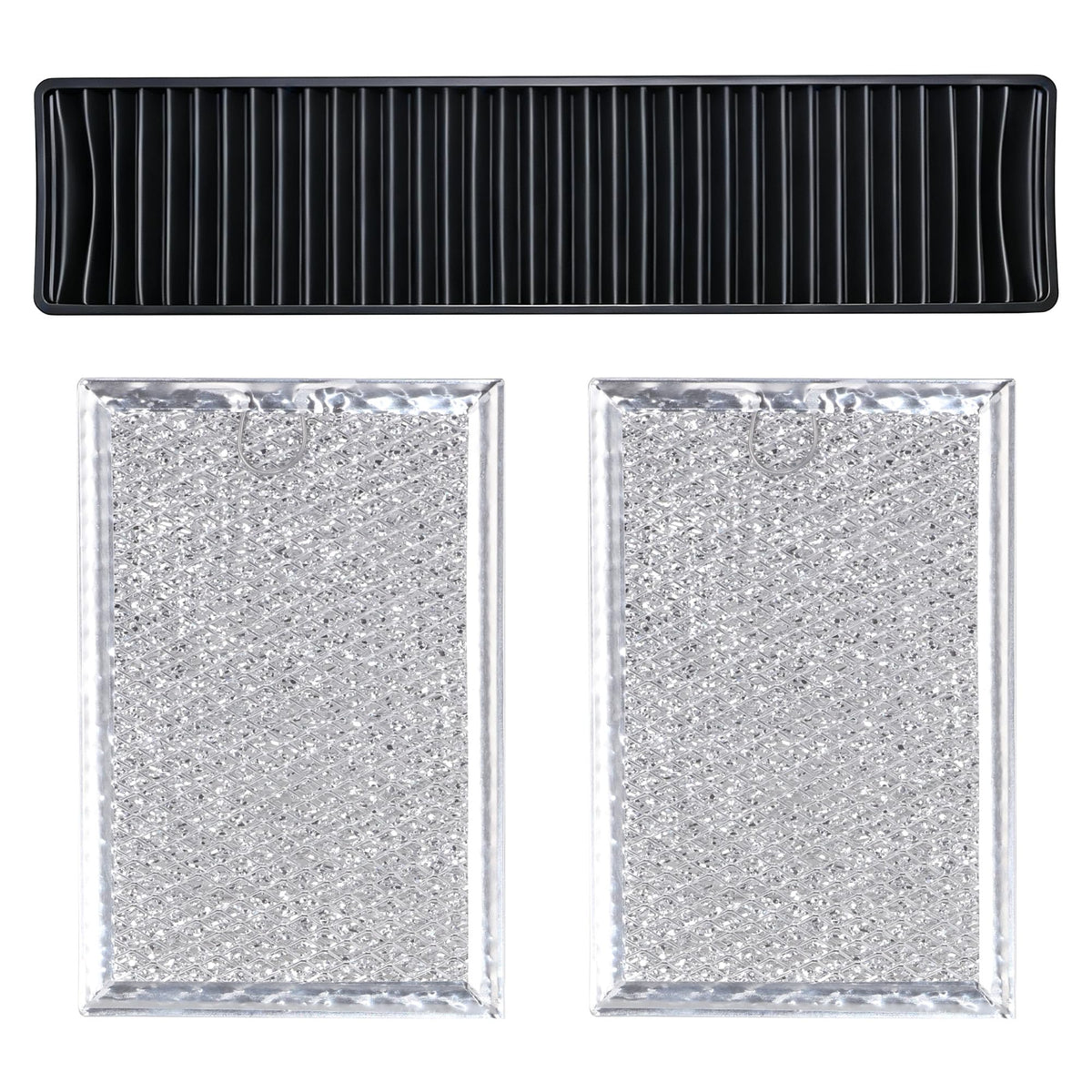 3 Pack Microwave Grease & Charcoal Filter Kit, Compatible with GE Model
