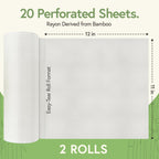 Reusable Bamboo Paper Towels, 20 Sheets, 2 Rolls