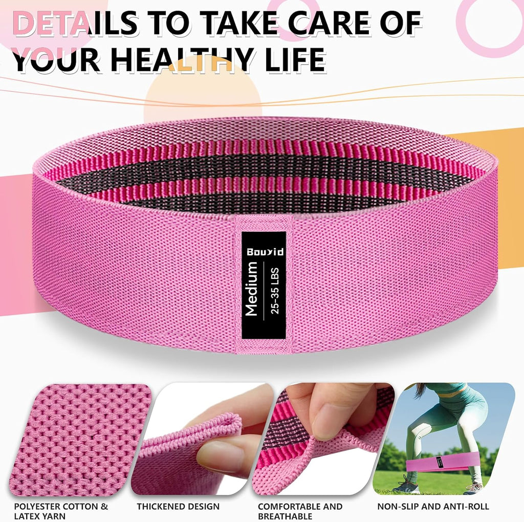 Resistance Bands for Working Out, 4 Levels Exercise Bands for Women & Men, Elastic Workout Band for Physical Therapy
