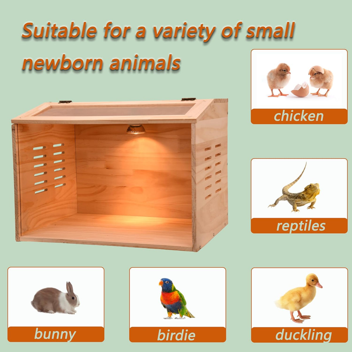 Brooder Box for Chicks, Chicken Brooder Box, Chicken Heater, Poultry Brooder with Heaters for Baby Chicks, Ducks