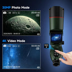 Smart Telescope for Adults Kids Beginners, 4K Digital Electronic Astrophotography Telescope with 3" Flip Screen, App