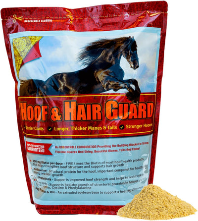Hoof & Hair Guard 10lb - 26 Servings - Hoof Supplement with Biotin 100mg - Promote Hoof & Hair Growth - Methionine &