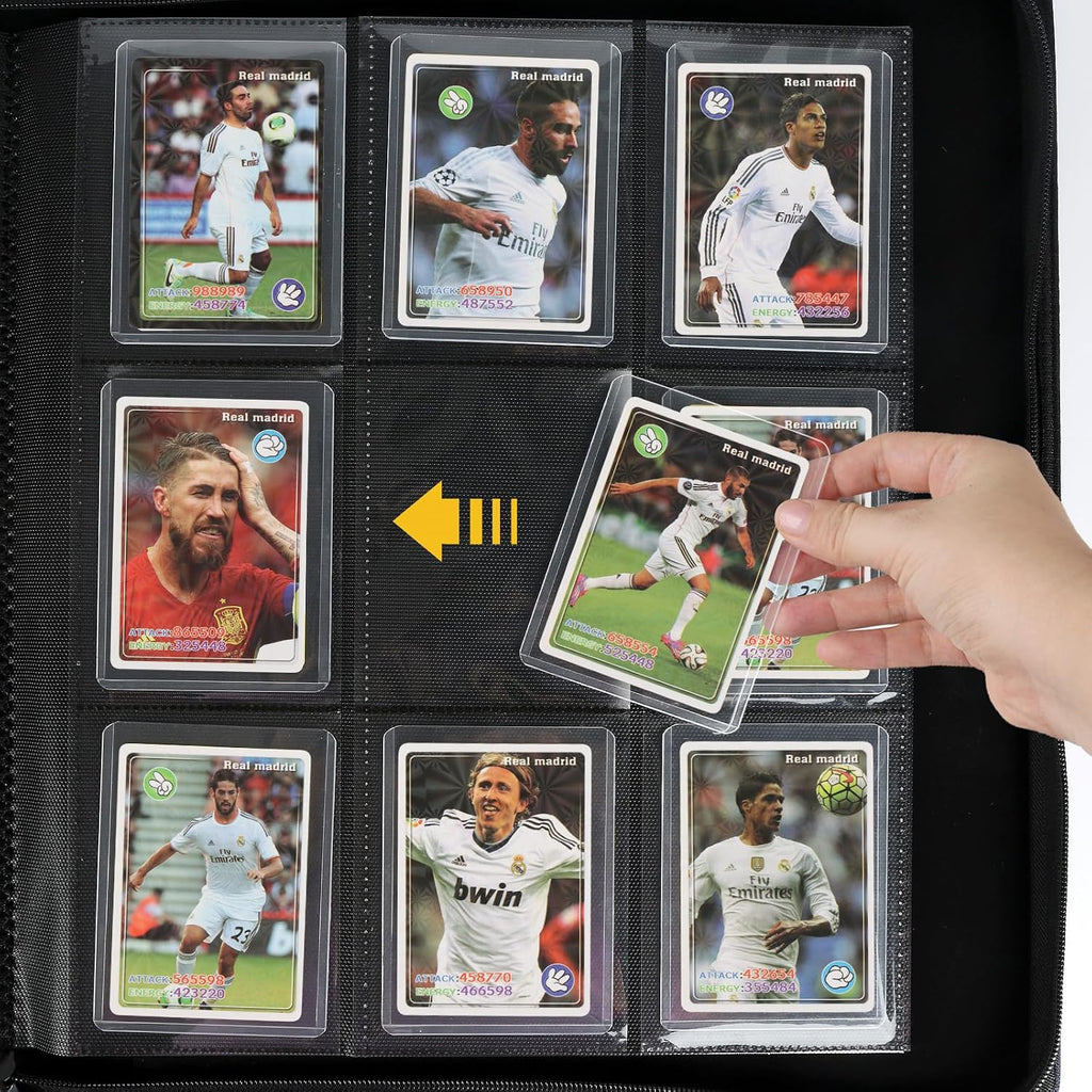 Toploader Binder,Toploader Hard Cases, 9-Pocket Pages Sleeves Hold up 288 Cards.Toploader Card Binder with Sleeves