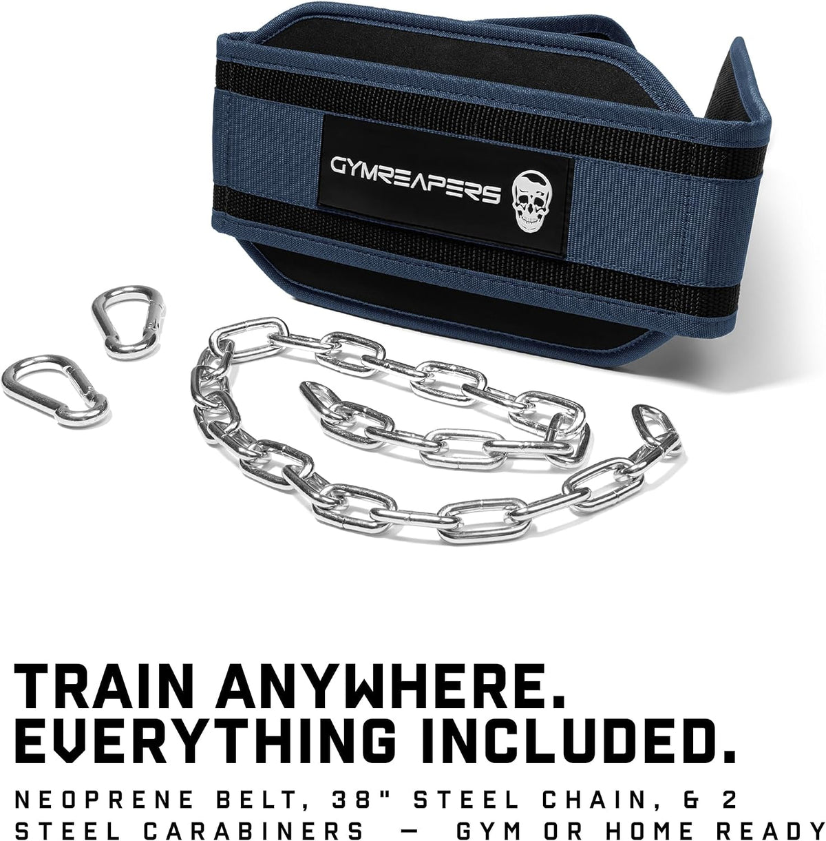 Gymreapers Dip Belt With Chain For Weightlifting, Pull Ups, Dips - Heavy Duty Steel Chain For Added Weight Training