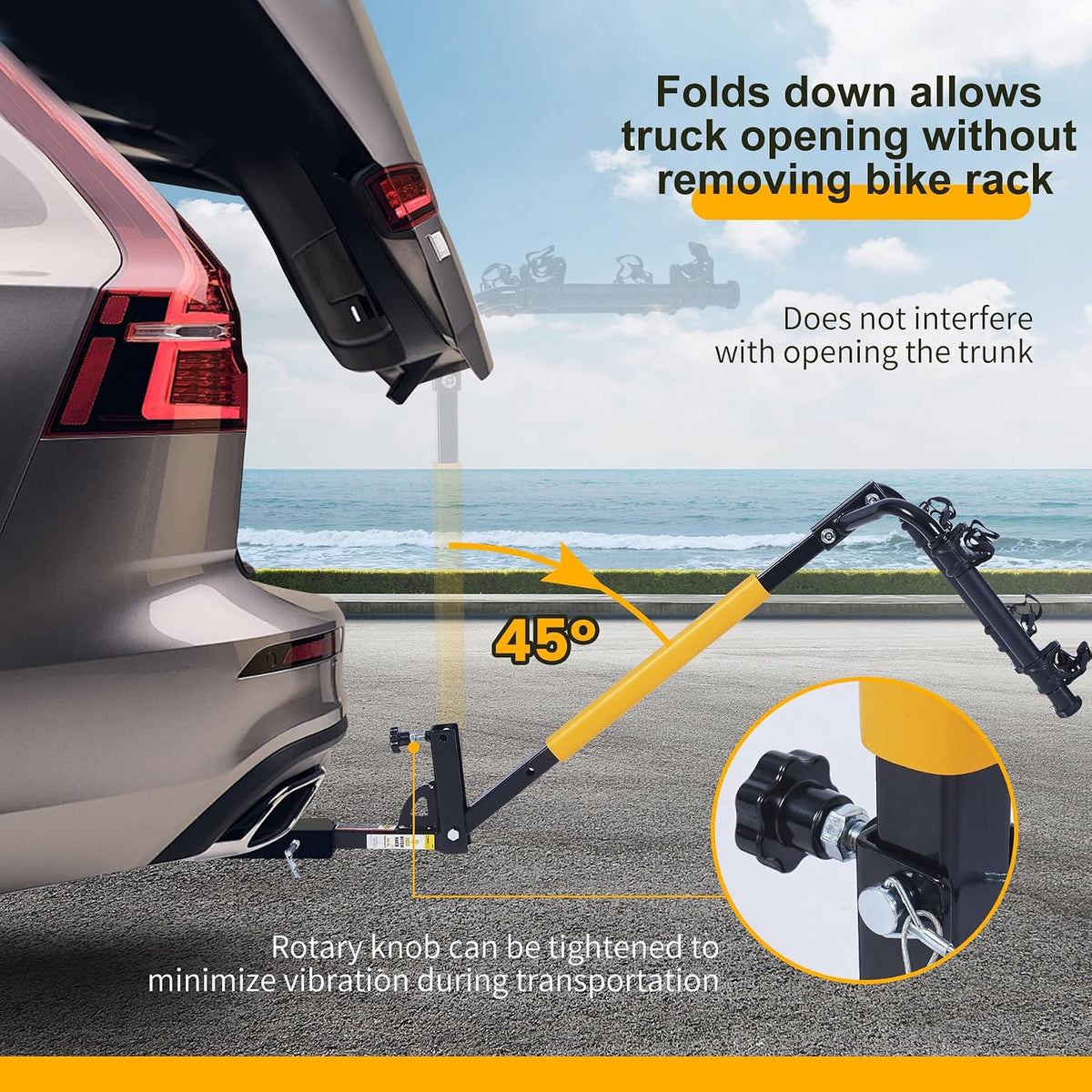 50025 Hitch Mount 2-Bike Rack for Cars, Trucks, SUVs, Minivans – Fits 1-1/4" & 2" Hitch Receivers, 100 lb Capacity