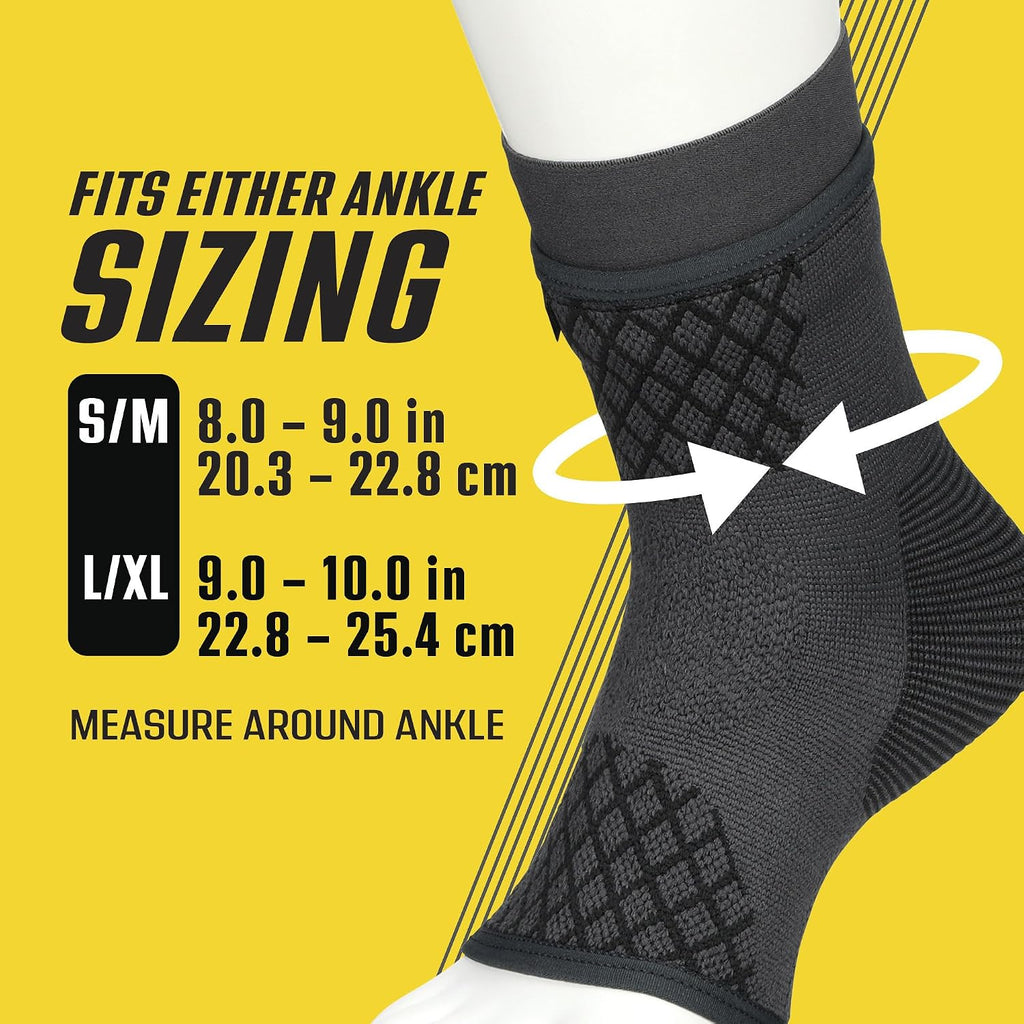 Premium Compression Ankle Sleeve, Advanced Compression Sleeve with Low-Profile Construction, Moisture Wicking Knit