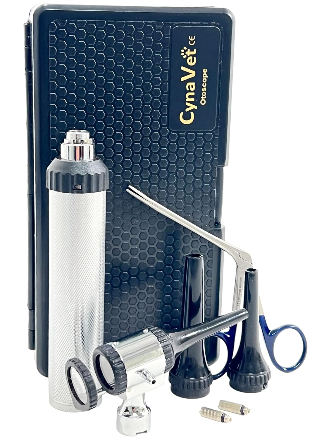 Premium Veterinary Otoscope Set Kit Veterinary Diagnostic Set Instrument with Reusable Ear Speculas Set -Veterinary