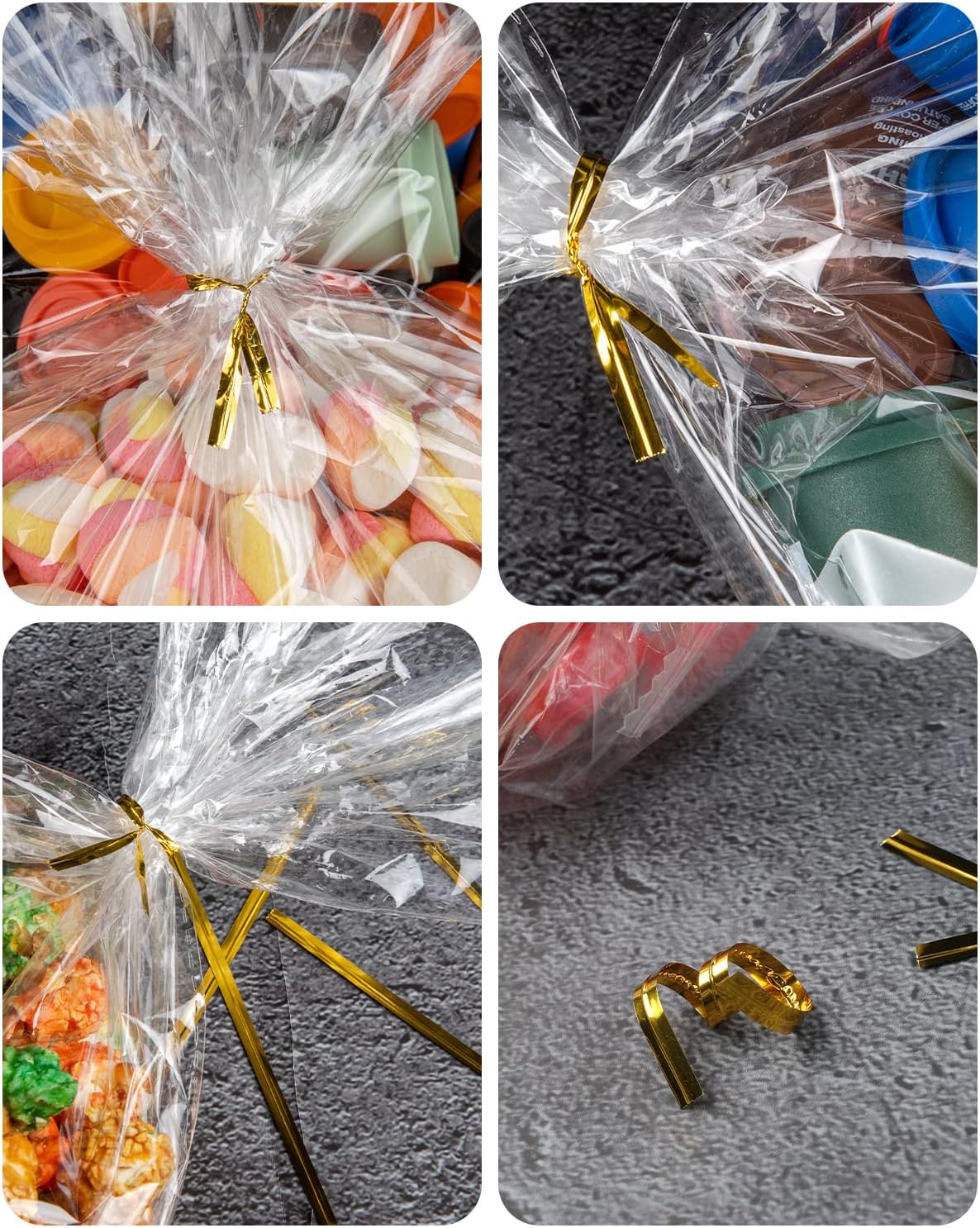 Clear Cellophane Bags,100 Packs 10x14 Inch Gift Wrap